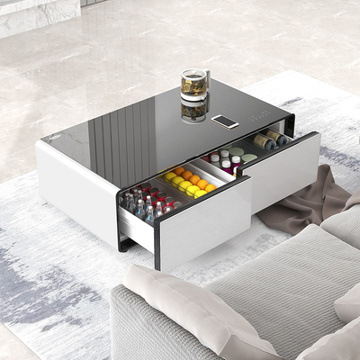 Hotel Multifunktioneel Draadloos Laden Dual USB Smart Koffietafel met Schuifdeur