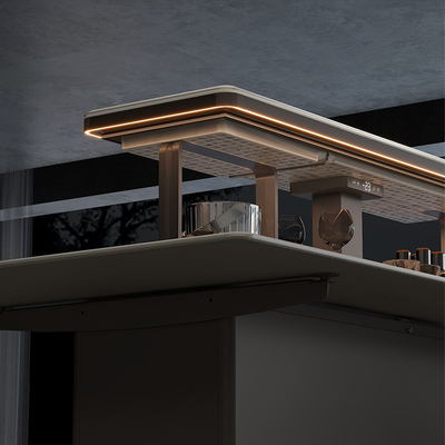 1232*465*791mm Koelkastgrootte Multifunktioneel Marmeren Bartafel voor moderne eetkamer