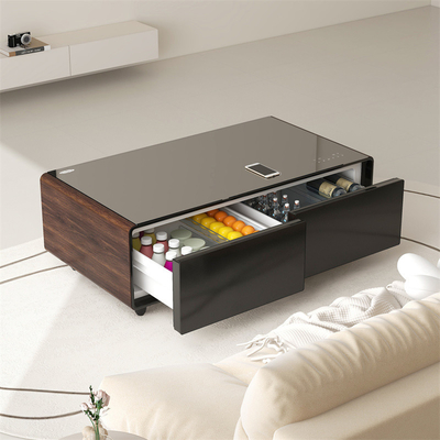 Hotelkoelkast Koffietafel 135L met dubbele USB-oplaadpoort en ingebouwde muziekspeler