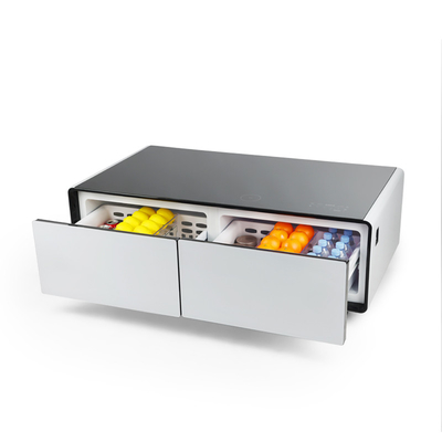 Moderne mini koelkast thee tafel met muziekspeler en temperatuurbereik van 3 8 C/6- 12 C