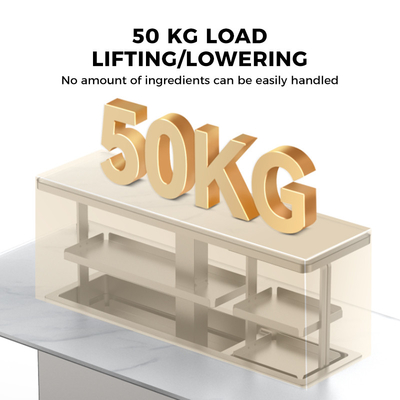 Modern Luxe Huis Woonkamer Meubelen Metalen Eettafel Met Koelkast Lift Up