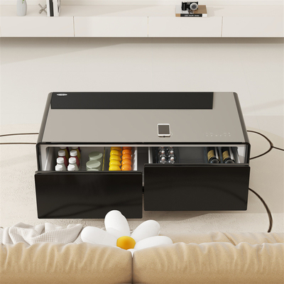 Moderne koffietafel met uitbreidbare eettafel en zijtafel