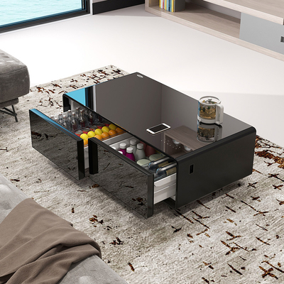 Moderne koffietafel met uitbreidbare eettafel en zijtafel