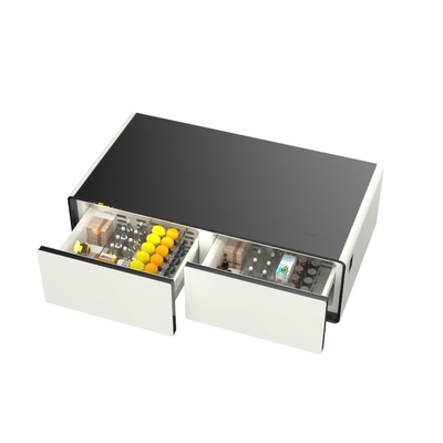 Multifunctionele huishoudelijke koffietafel met ingebouwde mini-koelkast en muziekspeler