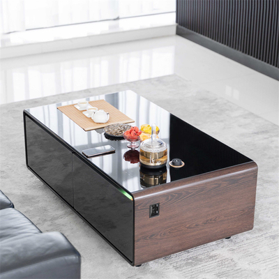 Moderne koffietafel met koelkastluiter en draadloos opladen