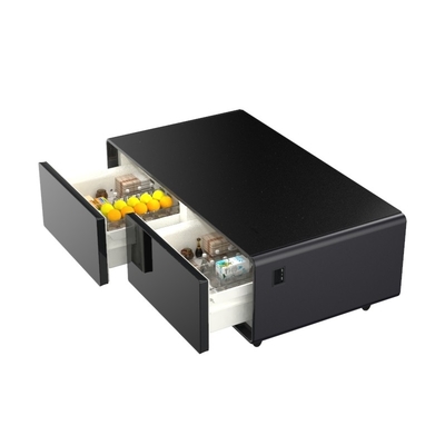 Modern gehard glas koffietafel met koelkastladen voor woonkamer Huismeubelen