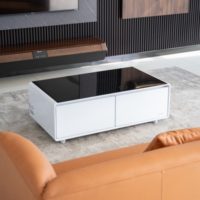 Draadloos opladers luidspreker tafel voor woonkamer kleine koelkast ijzer glas materiaal
