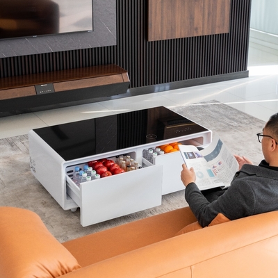 Functionele en stijlvolle houten salontafel perfect voor uw moderne woonkamer
