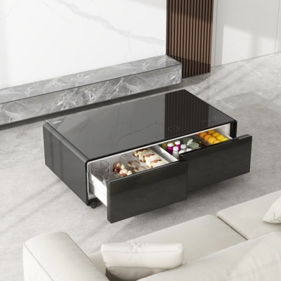 Moderne design multifunctionele draadloze oplaadkoffietafel met RGB-licht en muziekspeler