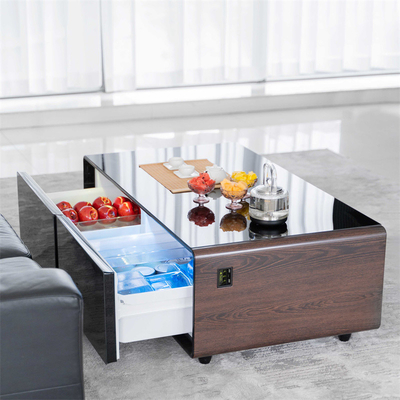 Moderne design stijl Smart koffietafel met kleine koelkast en muziekspeler 75W