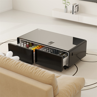 Elegant koffietafel 2024 Primst koelkast met draadloos opladen en touchscreen