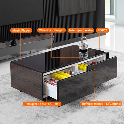 Meubelen voor de woonkamer Multifunktioneel koelkasttafel met theepot en draadloos opladen