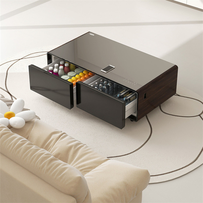Hotel App-gestuurde Smart Coffee Table Luxe Cabinet Drank met draadloos opladen