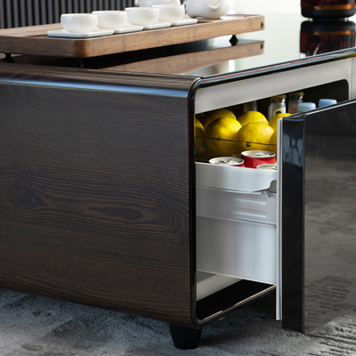 Gepersonaliseerde slimme tafel met twee deuren mini bar koelkastladen met multifunctionele koffietafel