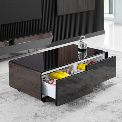Gepersonaliseerde slimme tafel met twee deuren mini bar koelkastladen met multifunctionele koffietafel