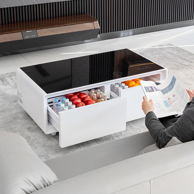 Moderne salontafel met elektrische energiebron en slimme functies