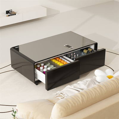 Capaciteit 100-149L Kleine koffietafel met luidsprekers in de koelkast en draadloze oplader
