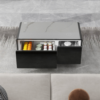 Home Meubels Multifunctionele slimme salontafel met twee-zone koelkasten