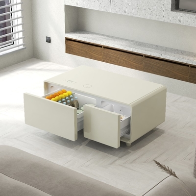 Moderne koffietafel met koelkast en 27 liter vriezer