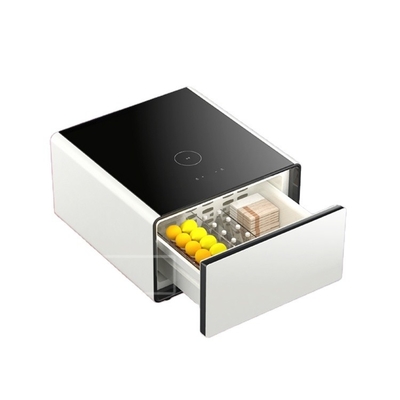 Mini Side Table Drawer Bierdrankkoeler met gehard glas en draadloos opladen