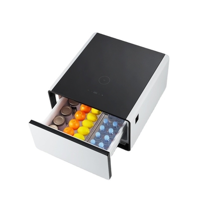 Mini Side Table Drawer Bierdrankkoeler met gehard glas en draadloos opladen