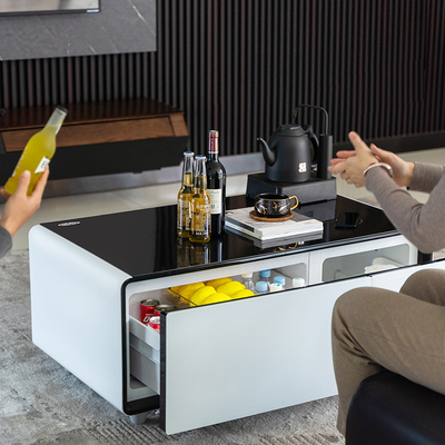 Woonkamer Side Table met Smart Coffee Table en Private Mould Hotel Minibar Koelkast
