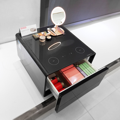 Slimme woonkamermeubilair Mini zijtafel met luidspreker Draadloos oplader koelkast