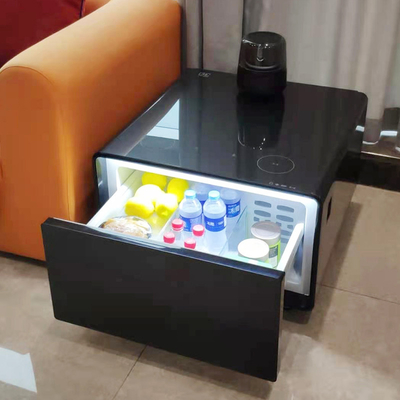 Draadloos opladen tafelkoelkast voor make-up en schoonheidsproducten in zwart