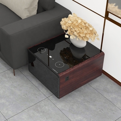 Moderne koffietafel met koelkast mini koelkast bar draadloos opladen luidspreker zijtafel