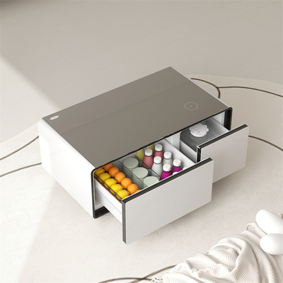 Slimme koelkast thee tafel multifunctioneel met draadloos opladen en muziekspeler