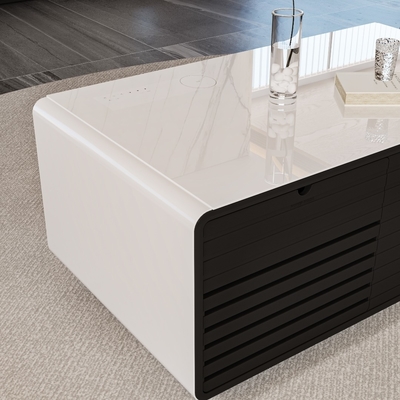Hotel functie Smart bedside coffee table met USB draadloos opladen en moderne koelkast
