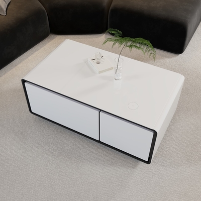 Slimme meubels Koffietafel met zijde-schermprinter logo en 2 koelkastladen