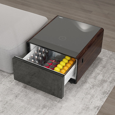Moderne koffietafel met koelkast mini koelkast bar draadloos opladen luidspreker zijtafel