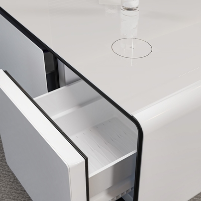 Slimme meubels Koffietafel met zijde-schermprinter logo en 2 koelkastladen