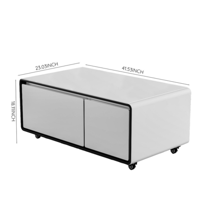Slimme meubels Koffietafel met zijde-schermprinter logo en 2 koelkastladen