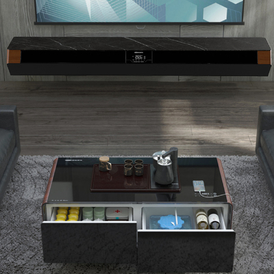 Moderne houten tv-kast met multifunctionele elektrische LED touch airconditioner