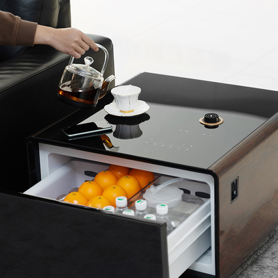 Huismeubelen Mini-koffietafel met koelkast en draadloze oplaadcapaciteit
