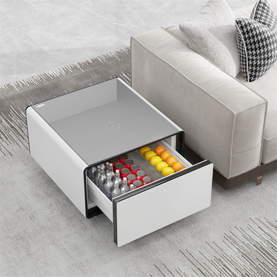 65L Cubage Mini Smart Side Tea Table met draadloos opladen en koelkast