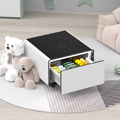 65L Cubage Mini Smart Side Tea Table met draadloos opladen en koelkast