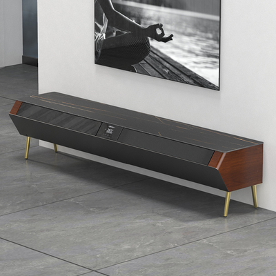 Woonkamermeubilair Houten tv-kast met elektrisch tv-standaard en modern LED-paneel