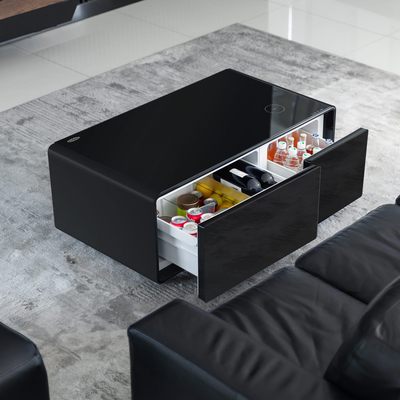 Stalen gehard glas Plastic TB90 Smart Coffee Table Draadloos opladen en USB-poorten