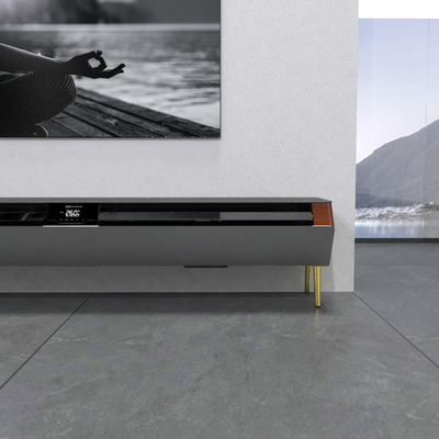 Chalk Finish TV-kast met airconditioningscherf en kasten Een stijlvolle toevoeging aan elk huis