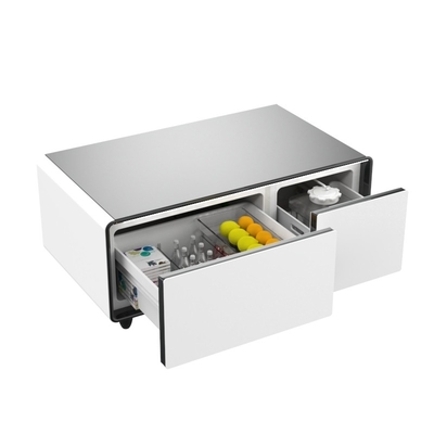 Moderne woonkamermeubilair Draadloos opladen Koffietafel met dubbele koelkastladen