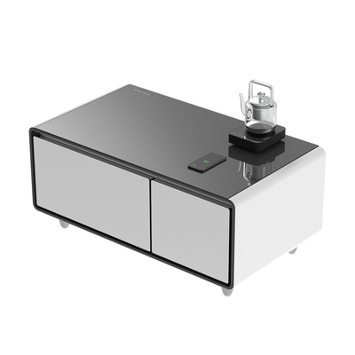 CE-gecertificeerd modern staal en gehard glas Smart Coffee Table met muziekspeler