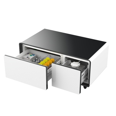 CE-gecertificeerd modern staal en gehard glas Smart Coffee Table met muziekspeler
