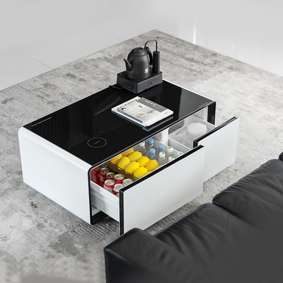 Specifieke koffietafel met draadloos opladen en muziekspeler in modern luxe ontwerp