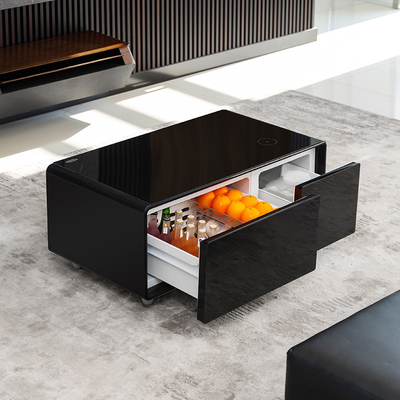 Specifieke koffietafel met draadloos opladen en muziekspeler in modern luxe ontwerp