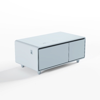 Kleurrijke 75W Smart Touch-koelkasten Tafelmuziekspeler Draadloos opladen Woonkamermeubilair Slimme koffietafel