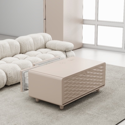 Tempered Glass Center Table met 28L vriezercapaciteit en Smart Multifunction Design
